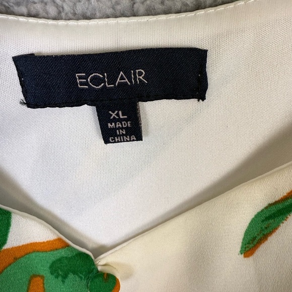 Women’s tropical print pullover dress elastic waist button front detail XL - Picture 7 of 11